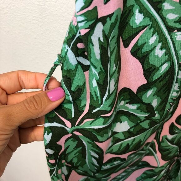 Kenny Flowers Green and Pink Swim Coverup - Picture 6 of 8